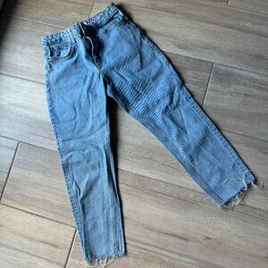 Topshop Light Wash Straight Leg Jeans, Size 28
